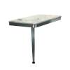 24in x 12in Left-Hand Shower Seat with Brushed Stainless Frame and Leg, in Biscotti Marble