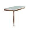 24in x 12in Left-Hand Shower Seat with PVD Coated Champagne Bronze Frame and Leg, in Grey Beach