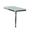 24in x 12in Right-Hand Shower Seat with Brushed Stainless Frame and Leg, in Grey Beach