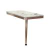 24in x 12in Right-Hand Shower Seat with PVD Coated Champagne Bronze Frame and Leg, in Biscotti Marble