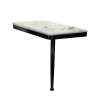 24in x 12in Right-Hand Shower Seat with PVD Coated Matte Black Frame and Leg, in Biscotti Marble
