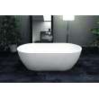 Transolid Sherwood Grande 71-in L x 32-in W x 21-in H Resin Stone Freestanding Bathtub with center drain, in White