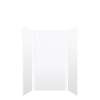 Transolid SWK363672-21V SaraMar 36-in x 36-in x 72-in Glue to Wall 3-Piece Shower Wall Kit, White Velvet