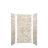 Transolid SWK363672-49V SaraMar 36-in x 36-in x 72-in Glue to Wall 3-Piece Shower Wall Kit, Sand Creme Velvet