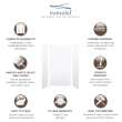 Transolid SWK363672-21V SaraMar 36-in x 36-in x 72-in Glue to Wall 3-Piece Shower Wall Trimmable Kit, White Velvet