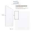 Transolid SWK363672-21V SaraMar 36-in x 36-in x 72-in Glue to Wall 3-Piece Shower Wall Trimmable Kit, White Velvet