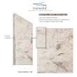 Transolid SWK363672-48V SaraMar 36-in x 36-in x 72-in Glue to Wall 3-Piece Shower Wall Kit, Biscotti Marble Velvet