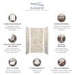 Transolid SWK363672-49V SaraMar 36-in x 36-in x 72-in Glue to Wall 3-Piece Shower Wall Trimmable Kit, Sand Creme Velvet