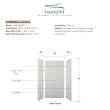 Transolid SWK363672-50V SaraMar 36-in x 36-in x 72-in Glue to Wall 3-Piece Shower Wall Trimmable Kit, Lunar Velvet