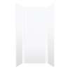 Transolid SWK363696-21V SaraMar 36-in x 36-in x 96-in Glue to Wall 3-Piece Shower Wall Kit, White Velvet