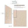 Transolid SWK363696-28V SaraMar 36-in x 36-in x 96-in Glue to Wall 3-Piece Shower Wall Trimmable Kit, Cashew Velvet