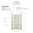 Transolid SWK363696-49V SaraMar 36-in x 36-in x 96-in Glue to Wall 3-Piece Shower Wall Trimmable Kit, Sand Creme Velvet