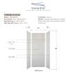 Transolid SWK363696-50V SaraMar 36-in x 36-in x 96-in Glue to Wall 3-Piece Shower Wall Trimmable Kit, Lunar Velvet