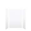 Transolid SWK483672-21V SaraMar 48-in x 36-in x 72-in Glue to Wall 3-Piece Shower Wall Kit, White Velvet