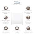 Transolid SWK483672-21V SaraMar 48-in x 36-in x 72-in Glue to Wall 3-Piece Shower Wall Trimmable Kit, White Velvet