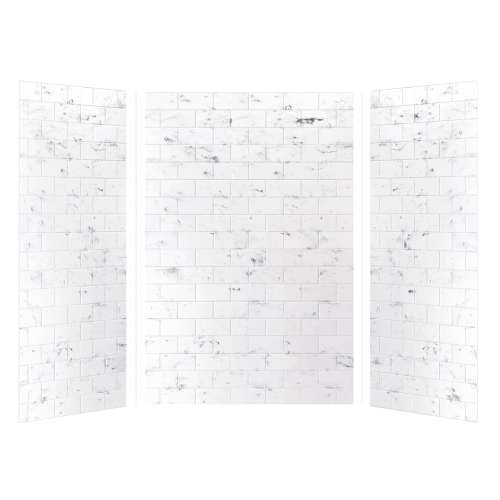 Transolid SaraMar 36-In X 48-In X 72-In Glue to Wall 3-Piece Shower Wall Kit