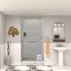 Transolid SWK483696-27V SaraMar 48-in x 36-in x 96-in Glue to Wall 3-Piece Shower Wall Trimmable Kit, Grey Beach Velvet