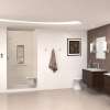 Transolid SWK483696-28V SaraMar 48-in x 36-in x 96-in Glue to Wall 3-Piece Shower Wall Trimmable Kit, Cashew Velvet