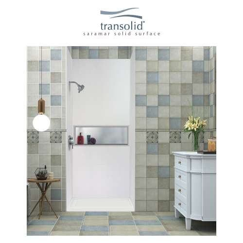 Transolid SaraMar 36-In X 48-In X 96-In Glue to Wall 3-Piece Shower Wall Trimmable Kit