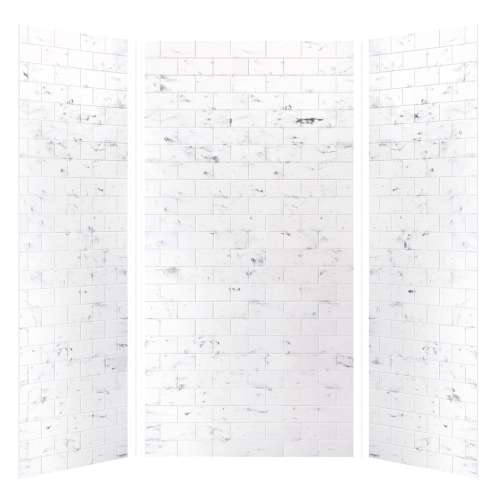 Transolid SaraMar 36-In X 48-In X 96-In Glue to Wall 3-Piece Shower Wall Kit