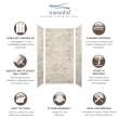 Transolid SWK483696-49V SaraMar 48-in x 36-in x 96-in Glue to Wall 3-Piece Shower Wall Trimmable Kit, Sand Creme Velvet