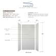 Transolid SWK483696-50V SaraMar 48-in x 36-in x 96-in Glue to Wall 3-Piece Shower Wall Trimmable Kit, Lunar Velvet