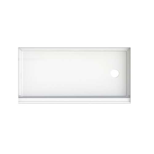 Transolid T3 60-in x 30-in Rectangular Alcove Shower Base with Right Drain - In Multiple Colors