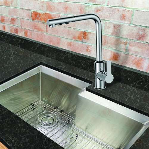 Transolid Sloane Pull-Down Kitchen Faucet in Polished Chrome