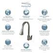 Transolid Kent Pull-Out Kitchen Faucet in Luxe Stainless