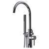 Transolid Peyton Free Standing Tub Filler With Hand Shower, Polished Chrome