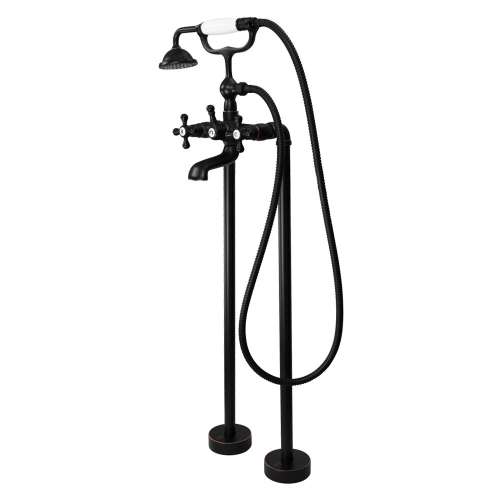 Transolid Cromwell Free Standing Tub Filler With Hand Shower, Oil Rubbed Bronze