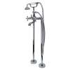 Transolid Cromwell Free Standing Tub Filler With Hand Shower, Polished Chrome