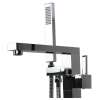 Transolid Ardell T4220-PC Free Standing Tub Filler With Hand Shower, Polished Chrome