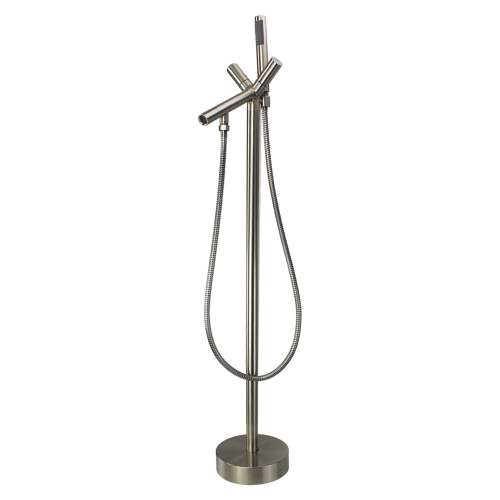 Transolid Duvall Free Standing Tub Filler With Hand Shower, Brushed Nickel