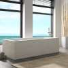 Transolid Roslyn Floor Mounted Tub Filler with Hand Shower, Brushed Nickel