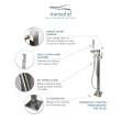 Transolid Roslyn Floor Mounted Tub Filler with Hand Shower T4240-BN-M