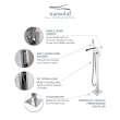 Transolid Roslyn Floor Mounted Tub Filler with Hand Shower, Polished Chrome