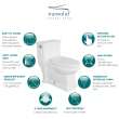 Transolid Hayes 1-Piece Elongated Vitreous China 1.28 gpf Toilet with toilet seat, White
