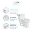 Transolid Hayes 1-Piece Elongated Vitreous China 1.28 gpf Toilet with toilet seat, White