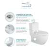 Transolid Pierce 1-Piece Elongated Vitreous China Dual Flush 1.28/0.8 gpf Toilet with toilet seat, White