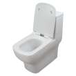 Transolid Cleveland 1-Piece Elongated Vitreous China Dual Flush 1.28/0.8 gpf Toilet with toilet seat, White
