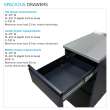 Transolid TC3D-1522-B 15.4-in x 34.9-in x 22.4-in 20-Gauge Metal Freestanding Cabinet in Matte Black