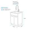Transolid 24-in All-in-One Apron Front Laundry/Utility Sink Kit TCA-2420-WS-M