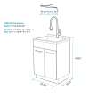 Transolid TCA-2420-WS 24-in All-in-One Apron Front Laundry/Utility Sink Kit in White