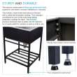 Transolid TFH-2522-MB 25-in. Stainless Steel Laundry Sink with Wash Stand in Matte Black