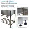 Transolid TFH-3622-SS 36-in. Stainless Steel Laundry Sink with Wash Stand in Brushed Satin