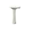 Transolid Madison Grande Vitreous China Lavatory Sink with 4-in centers for use with TP-1410 Pedestal Leg, in White