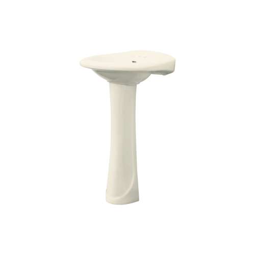 Transolid Madison Grande Vitreous China Lavatory Sink with 4-in centers for use with TP-1410 Pedestal Leg, in Biscuit