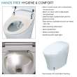 Transolid TL-77780-A Ginger 1-Piece Elongated Smart Bidet Toilet in White