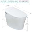 Transolid TL-5401-A Rosemary 1-Piece Elongated Smart Bidet Toilet in White